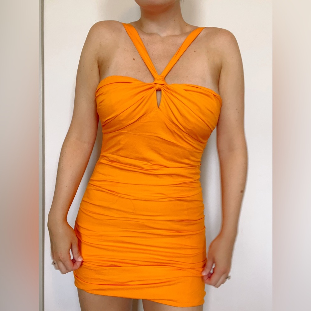 NWOT free people orange mini dress